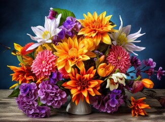 colorful flowers arrangement in bouquet