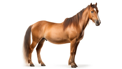 Photo of a horse on a white background.