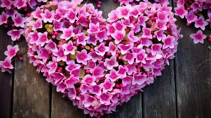 Radiating Romance, Heart Shaped Cluster of Spring Flowers for Love Centric Creceptions