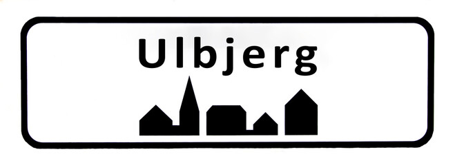 City sign of Ulbjerg - Ulbjerg Byskilt