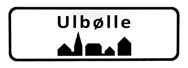 City sign of Ulbølle - Ulbølle Byskilt