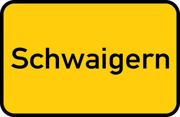 City sign of Schwaigern - Ortsschild von Schwaigern