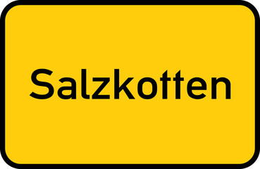 City sign of Salzkotten - Ortsschild von Salzkotten