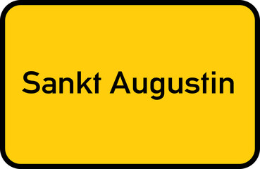 City sign of Sankt Augustin - Ortsschild von Sankt Augustin