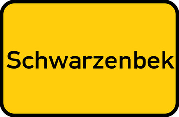 City sign of Schwarzenbek - Ortsschild von Schwarzenbek