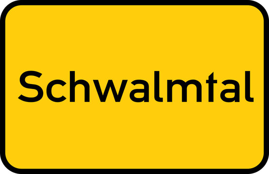 City sign of Schwalmtal - Ortsschild von Schwalmtal
