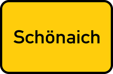 City sign of Schönaich - Ortsschild von Schönaich