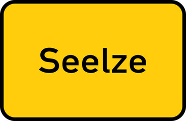 City sign of Seelze - Ortsschild von Seelze