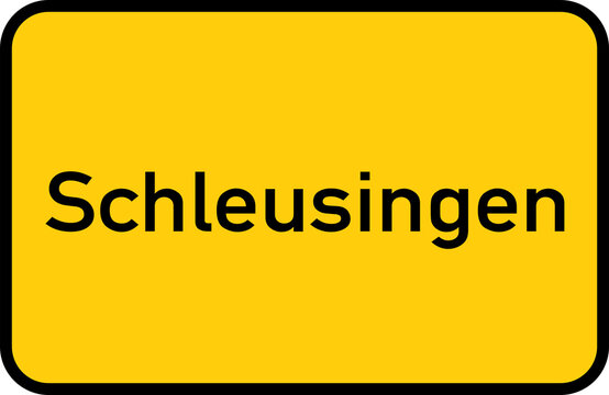 City sign of Schleusingen - Ortsschild von Schleusingen