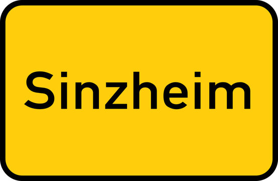 City sign of Sinzheim - Ortsschild von Sinzheim