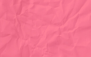 Pink crinkled paper texture background and Glued paper wrinkled effect
