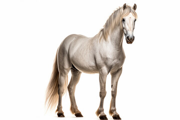 Obraz na płótnie Canvas Horse, White Horse, Horse Isolated On White, Horse In White Background, Horse On White Background
