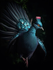 Majestic Flight: The Victoria Crowned Pigeon