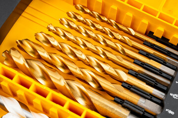 Drill bits set professional industrial tools and equipment