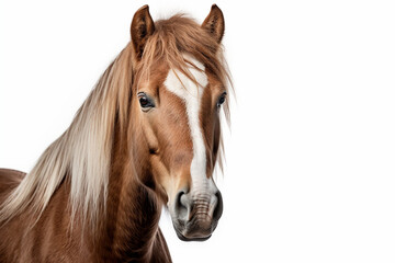 Portrait Of A Horse, Horse Isolated On White, Horse In White Background, Horse On White Background