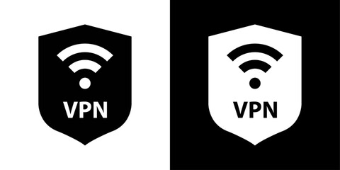 VPN virtual private network wifi sign icon vector