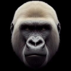 Obraz premium Close up face of adult male gorilla