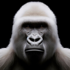 Obraz premium Face close up of adult albino male gorilla