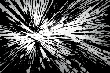 Abstract explosive burst black and white background comic style