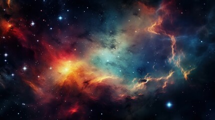 Fototapeta na wymiar Colorful nebulas, galaxies and stars in deep space. Elements of this image furnished by NASA. 