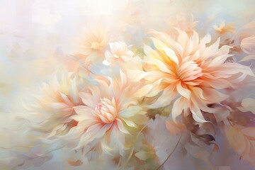 Flowers in pastel shades. Generative AI