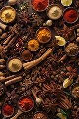 Fototapeta na wymiar variety of spices in the market