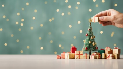 Festivités de Noël avec Sapin et Cadeaux