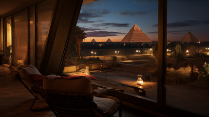 Luxe Egyptian Twilight, Hotel with a View