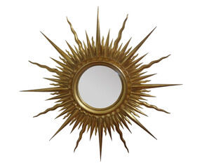 Image of Classic Vintage Sunburst Circle Mirror