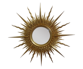 Image of Classic Vintage Sunburst Circle Mirror