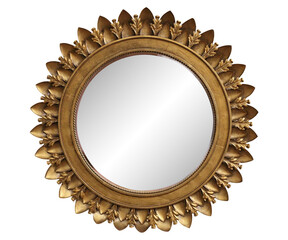 Image of Classic Vintage Sunburst Circle Mirror