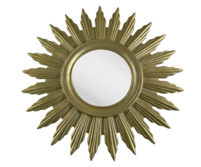 Image of Classic Vintage Sunburst Circle Mirror