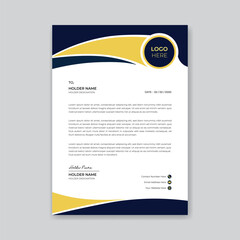 Vector modern business and corporate letterhead template