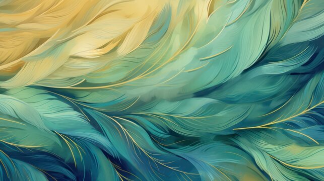 Beautiful Abstract Blue and Green Feathers on Dark Background and Soft  White Feather Texture on White Pattern and Green Background Stock Image -  Image of nature, decoration: 192812835
