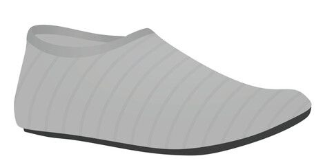 Grey swim sock. vector illustration