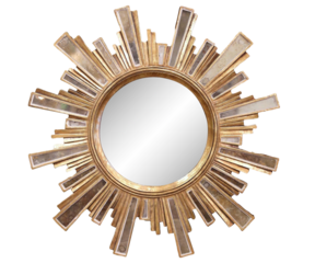 Image of Classic Vintage Sunburst Circle Mirror