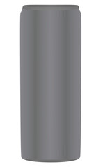 Aluminum grey can. vector illustration 
