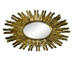 Image of Classic Vintage Sunburst Circle Mirror