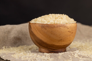 uncooked dry rice used in cooking
