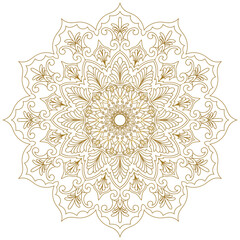 gold line mandala For decorating websites book cover components