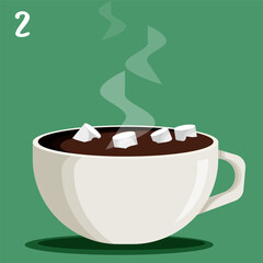 Cacao with marshmallow. 