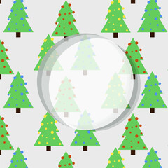 Christmas pattern. Pattern with Christmas tree