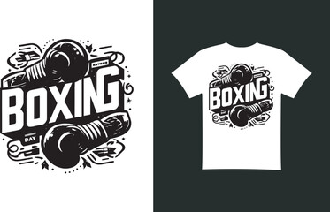 Boxing day Modern T-Shirt Design Free Vector