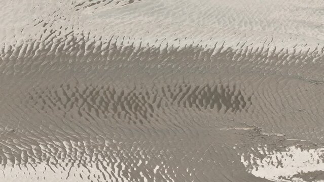 Rivers dried up during winter season leaving huge sandbars behind. Rivers in winter. Sandbar pattern in river beach, sariakandi, bogura, bangladesh