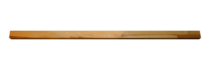 Pine board glued into the beam horizontal , on a transparent background