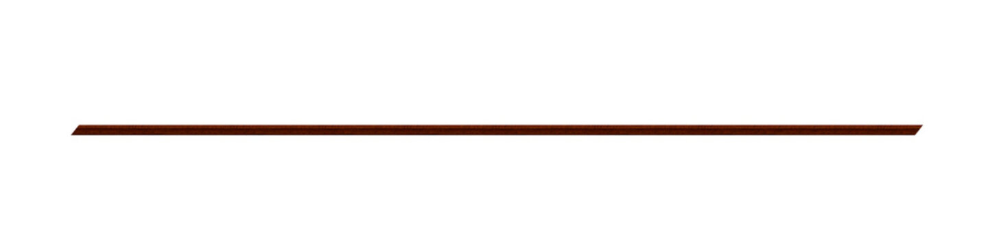 Mahogany frame strip and baseboard , on a transparent background