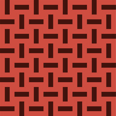 Seamless pattern with geometric motifs in 2 colors. Vector illustration.