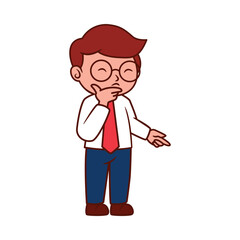 vector design of businessman thinking