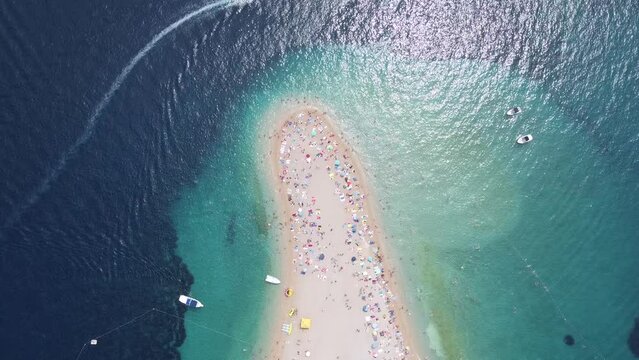 Areal beach in Croatia Zlatni rat