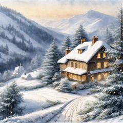 Tilt-shift village miniature